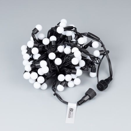 Светодиодная гирлянда ARD-BALL-CLASSIC-D17.5-20000-BLACK-200LED BLUE (230V, 14W) (Ardecoled, IP65)