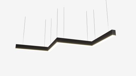 Подвесной светильник зигзаг белый SILED SNAKE-01-PROF 640х210х50х70 (25 Вт)