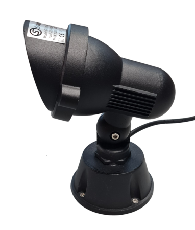 Светильник грунтовой с козырьком RGB+пульт(отдельно), G8512N, LED 12W RGB+RF  IP65, черный