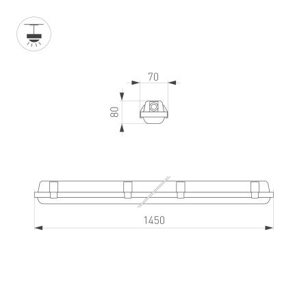 Светильник ALT-DALLAS-L1550-50W Day4000-MIX (WH, 120 deg, 230V) (Arlight, IP66 Пластик, 5 лет)