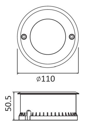 Встраиваемый светильник Lutec, Серебристый, Модерн, W7042A SS Встраиваемый светильник Lutec, Серебристый, Модерн, W7042A SS