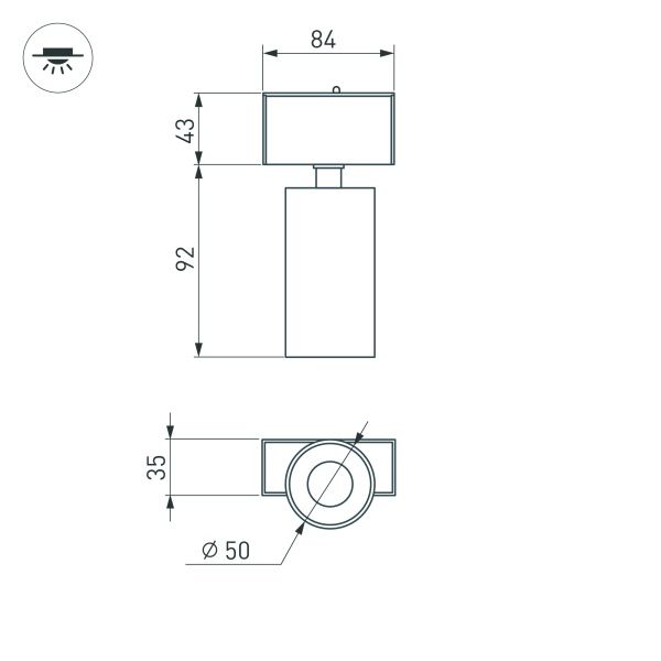 Светильник MAG-SPOT-45-R85-7W Day4000 (WH, 24 deg, 24V, DALI) (Arlight, IP20 Металл, 3 года)