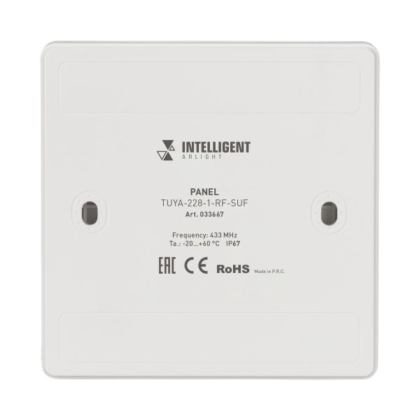 INTELLIGENT ARLIGHT Панель TUYA-228-1-RF-SUF (kinetic, 433MHz) (IARL, IP67 Пластик, 3 года)