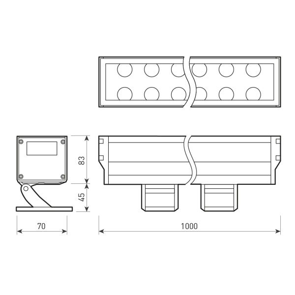 Светодиодный прожектор AR-LINE-1000XL-54W-24V RGB (Grey, 30 deg, DMX512) (Arlight, Закрытый) Светодиодный прожектор AR-LINE-1000XL-54W-24V RGB (Grey, 30 deg, DMX512) (Arlight, Закрытый)