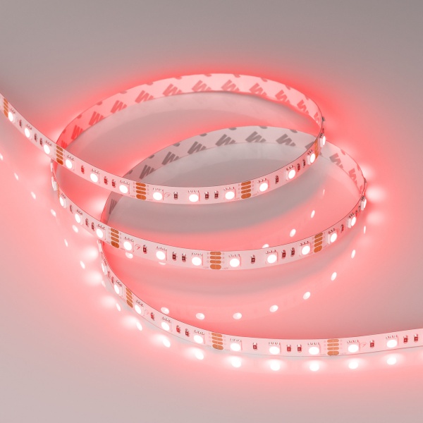 Лента RT-B60-10mm 12V RGB (14.4 W/m, IP20, 5060, 5m) (Arlight, Открытый) Лента RT-B60-10mm 12V RGB (14.4 W/m, IP20, 5060, 5m) (Arlight, Открытый)