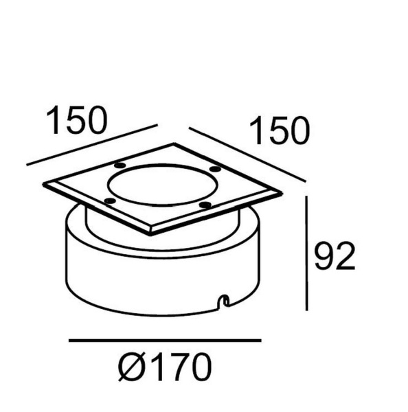 Встраиваемый светильник YAOHUA LUX, 12680 SS