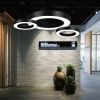 Светильник кольцевой линейный светодиодный  подвесной, HB0310, LED 72W 4000К диаметр 1000mm, черный Светильник кольцевой линейный светодиодный  подвесной, HB0310, LED 72W 4000К диаметр 1000mm, черный