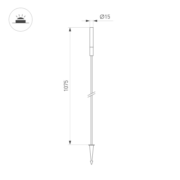 Светильник KT-CATALI-BOLL-H1075-0.5W Warm3000 (BK, 160 deg, 24V) (Arlight, IP65 Металл, 3 года) Светильник KT-CATALI-BOLL-H1075-0.5W Warm3000 (BK, 160 deg, 24V) (Arlight, IP65 Металл, 3 года)