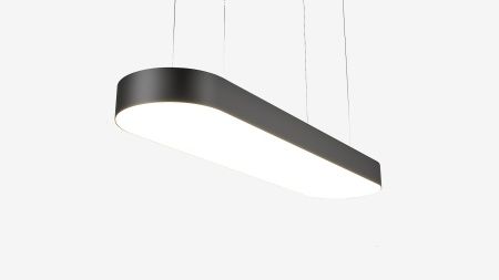 Светильник подвесной овальный черный SILED LARGO 1800х160х100 (44 Вт)