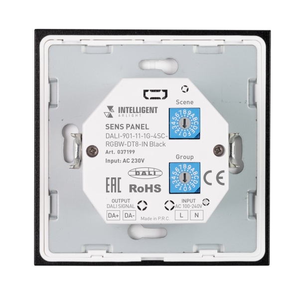 INTELLIGENT ARLIGHT Сенсорная панель DALI-901-11-1G-4SC-RGBW-DT8-IN Black (BUS/230V) (IARL, IP20 Пластик, 3 года) INTELLIGENT ARLIGHT Сенсорная панель DALI-901-11-1G-4SC-RGBW-DT8-IN Black (BUS/230V) (IARL, IP20 Пластик, 3 года)