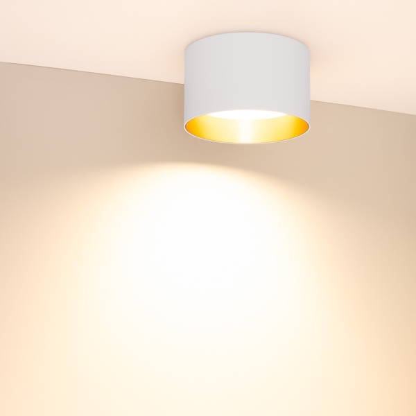 Светильник SP-BISCOTTO-R140-15W Warm3300-MIX (WH-GD, 80 deg, 230V) (Arlight, IP54 Металл, 5 лет) Светильник SP-BISCOTTO-R140-15W Warm3300-MIX (WH-GD, 80 deg, 230V) (Arlight, IP54 Металл, 5 лет)