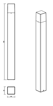 Светильник садово-парковый "Рио", G1647-800, 1*Е27 40W h=0.8m IP44, черный Светильник садово-парковый "Рио", G1647-800, 1*Е27 40W h=0.8m IP44, черный