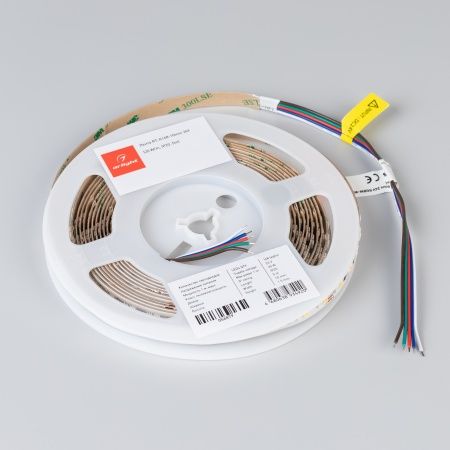 Лента RT-A168-10mm 24V RGBW-Warm (20 W/m, IP20, 5m) (Arlight, высок.эфф.150 лм/Вт)