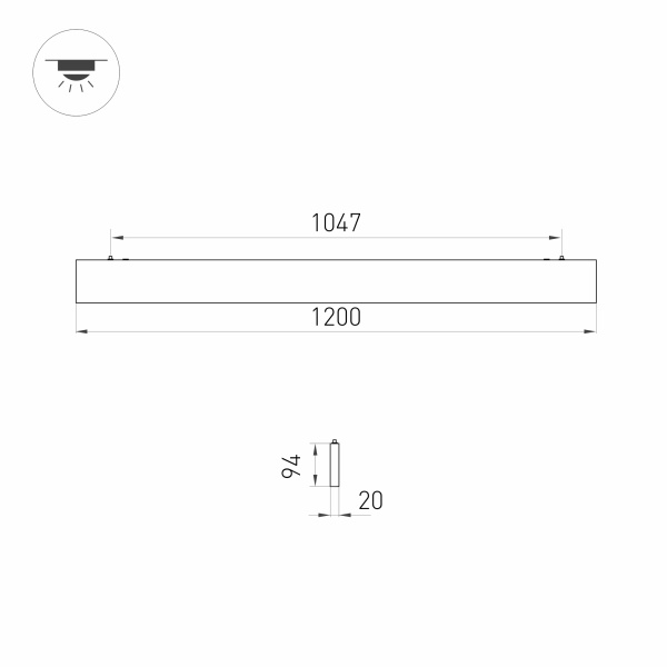 Светильник ALT-LINEAIR-FLAT-UPDOWN-DIM-S2094-1200-40W Warm3000 (BK, 100 deg, 230V) (Arlight, IP20 Металл, 3 года) Светильник ALT-LINEAIR-FLAT-UPDOWN-DIM-S2094-1200-40W Warm3000 (BK, 100 deg, 230V) (Arlight, IP20 Металл, 3 года)