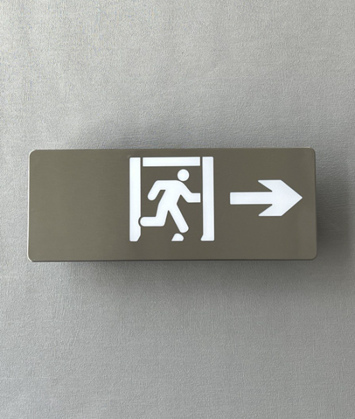 Светильник "Световой указатель", MBD-200S Е15, 220V 3W 6LED зеленых 352*138*8 2h, steel