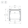 Профиль LINE-3535-BENT-SIDE-2000 ANOD (Arlight, Алюминий) Профиль LINE-3535-BENT-SIDE-2000 ANOD (Arlight, Алюминий)
