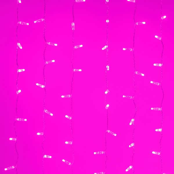 Светодиодная гирлянда ARD-CURTAIN-CLASSIC-2000x3000-CLEAR-760LED Pink (230V, 60W) (Ardecoled, IP65)