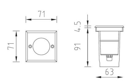 Встраиваемый светильник YAOHUA LUX, 73201В SS Встраиваемый светильник YAOHUA LUX, 73201В SS