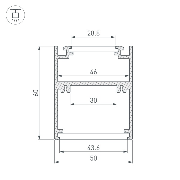 Профиль SL-ARC-5060-D1000-A90 WHITE (дуга 1 из 4) (Arlight, Алюминий)