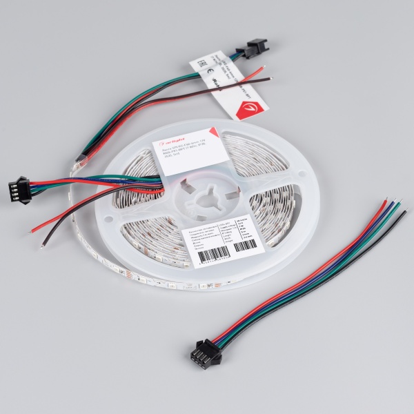 Лента SPI-RZ-F60-6mm 12V RGB-PX1-BPT (7 W/m, IP20, 3535, 5m) (Arlight, -)