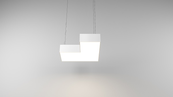Г-образный светильник подвесной белый SILED CUBO 450х450х100 (21 Вт)