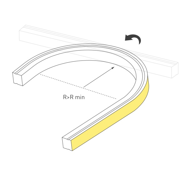 Грейзер THOR-TOP-B70-10x10mm 24V Warm1900 (15 W/m, IP67, 5m, wire x2) (Arlight, Вывод кабеля вниз)