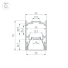 Профиль IP-LINE-5475-2000 ANOD (Arlight, Алюминий) Профиль IP-LINE-5475-2000 ANOD (Arlight, Алюминий)
