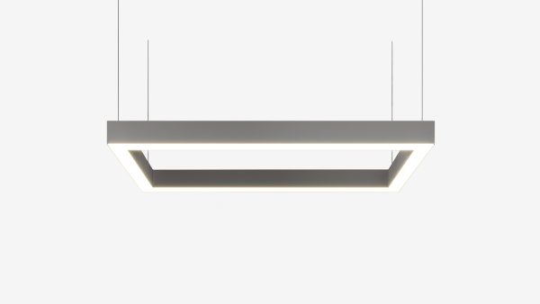 Подвесной светильник прямоугольный черный SILED CUADRA-PROF-02 1480х760х50х70 (100 Вт)