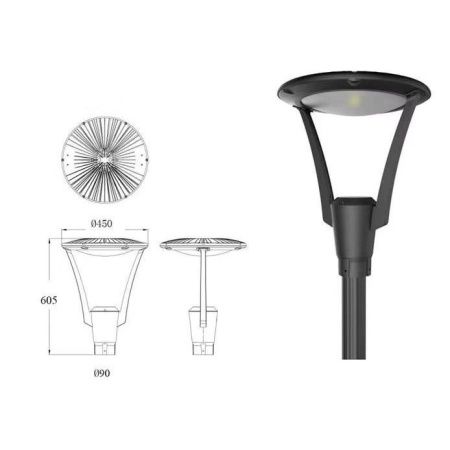 Уличный светодиодный светильник на столб G7006 80W 4000K