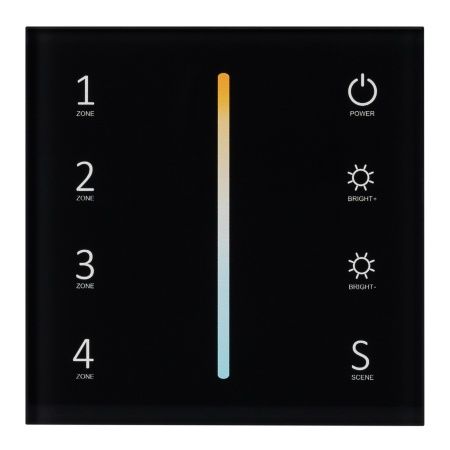 Панель Sens SMART-P43-MIX Black (230V, 4 зоны, 2.4G) (Arlight, IP20 Пластик, 5 лет)