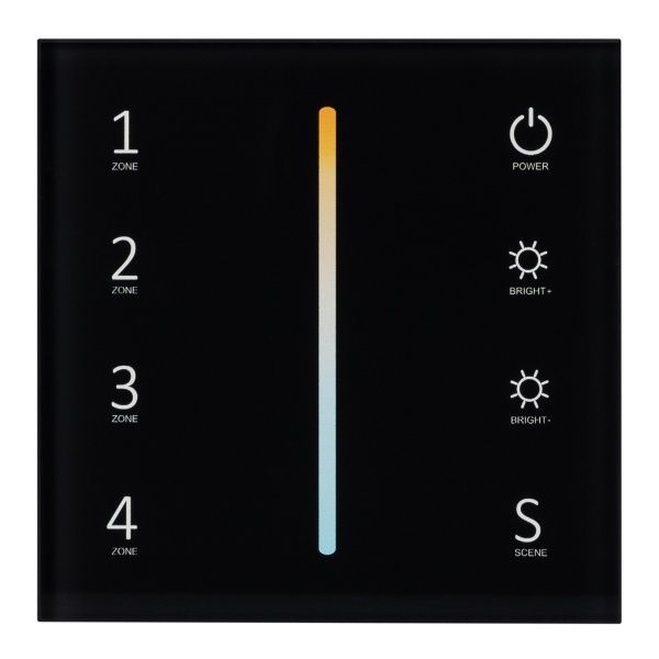 Панель Sens SMART-P43-MIX Black (230V, 4 зоны, 2.4G) (Arlight, IP20 Пластик, 5 лет) Панель Sens SMART-P43-MIX Black (230V, 4 зоны, 2.4G) (Arlight, IP20 Пластик, 5 лет)
