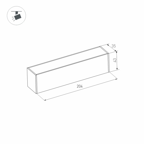 Светильник MAG-FLAT-45-L205-6W Day4000 (BK, 100 deg, 24V, DALI) (Arlight, IP20 Металл, 3 года)