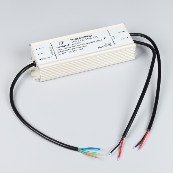 Блок питания ARPV-LG05150-PFC (5V, 30.0A, 150W) (Arlight, IP67 Металл, 5 лет) Блок питания ARPV-LG05150-PFC (5V, 30.0A, 150W) (Arlight, IP67 Металл, 5 лет)