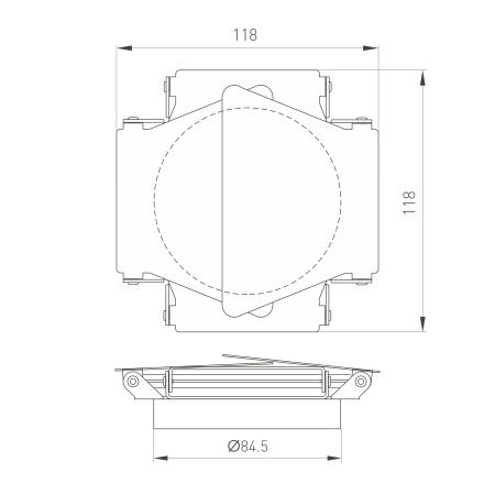 Шторки кашетирующие LGD-BARNDOORS-R85 (BK) (Arlight, Металл)