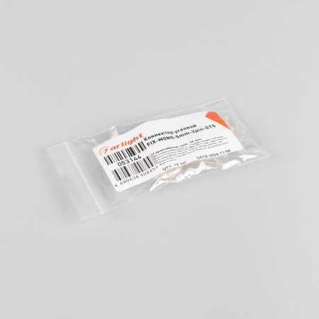 Коннектор угловой FIX-MONO-5mm-2pin-STS (Arlight, Прозрачный) Коннектор угловой FIX-MONO-5mm-2pin-STS (Arlight, Прозрачный)