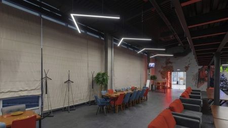 Г-образный светильник подвесной черный SILED ANGLE-PROF 970х970х50х70 (50 Вт, 3000K)