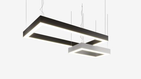 Подвесной светильник прямоугольный черный SILED CUADRA-PROF-02 1000х520х50х70 (71 Вт)