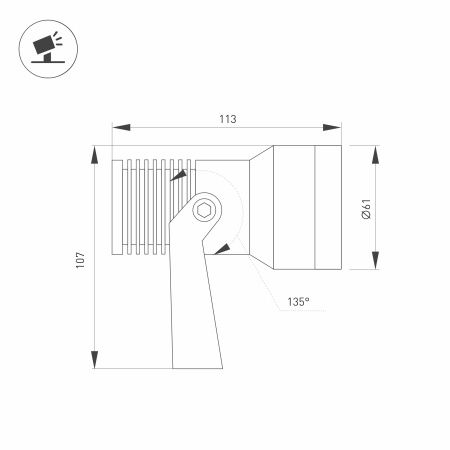 Светильник KT-RAY-COLOR-R61-12W RGB-Warm3000 (DG, 36 deg, 12V) (Arlight, IP67 Металл, 3 года)