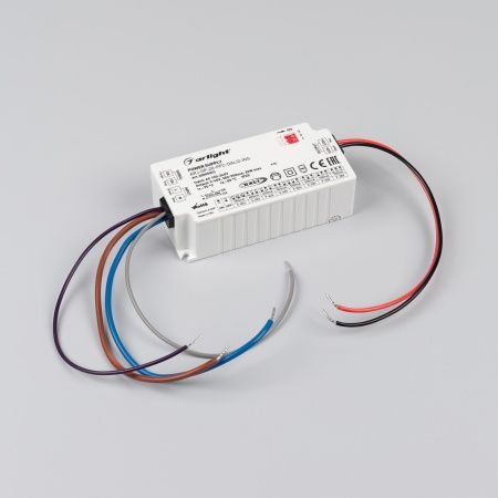 Блок питания ARJ-SP-20-PFC-DALI2-INS (20W, 9-45V, 0.35-0.7A) (Arlight, IP20 Пластик, 5 лет)