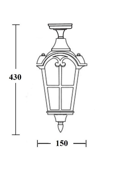 Потолочный светильник YAOHUA LUX, Черный с коричневой патиной, Классика, 86105A R