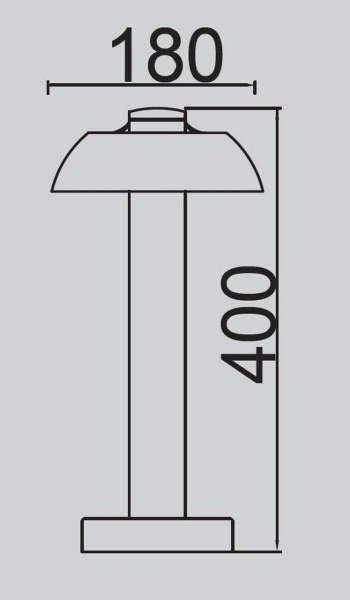 Ландшафтный столбик Lutec, Темно-серый, Модерн, W2252S-400 Gr
