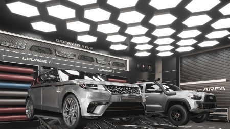 Светильник шестиугольник подвесной белый SILED HEXAGO 600х520х100 (35 Вт)