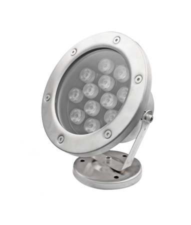 Светильник для водоемов, UG1462, DC12V  36W(12*3W) IP68 RGB, сатин-никель