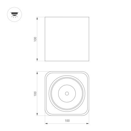 Светильник SP-CUBUS-S100x100-8W Day4000 (WH, 45 deg, 230V) (Arlight, IP20 Металл, 3 года)