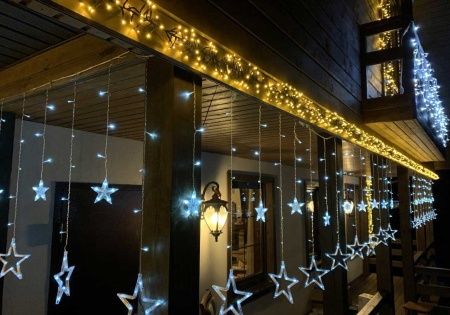 Гирлянда Мишура светодиодная D2380 BD 3 м 380 LED IP54 белый