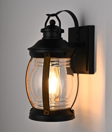 Светильник садово-парковый "Варна", G3962, 1*Е27 60W  IP44, black+ wood