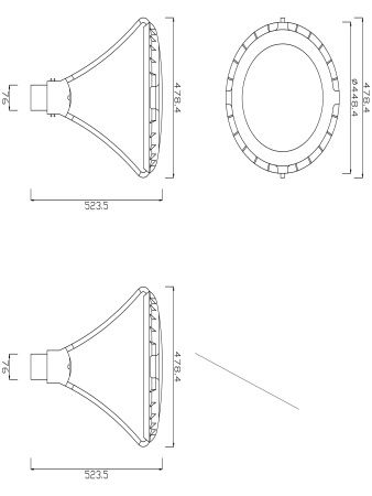 Уличный светодиодный светильник на столб G7004 60W 4000K
