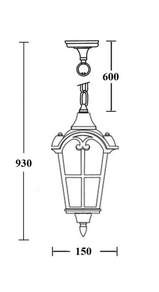 Подвесной светильник YAOHUA LUX, Черный с коричневой патиной, Классика, 86105 R