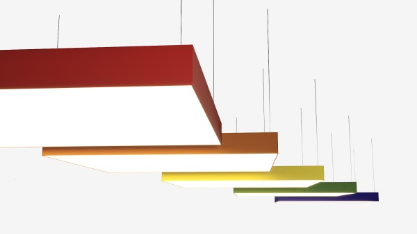 Подвесной светильник квадрат черный  SILED CUADRA 600х600х100 (49 Вт)