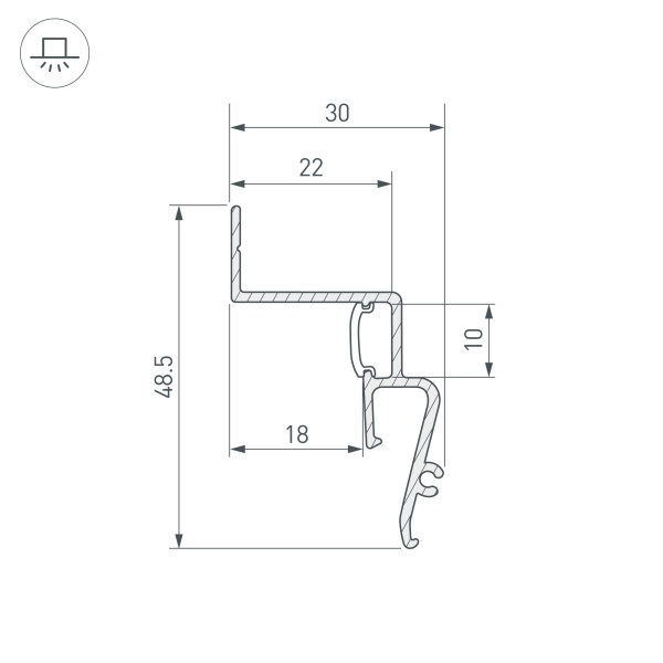 Профиль STRETCH-SHADOW-2000 BLACK (A2-CONTOUR-PRO) (Arlight, Алюминий) Профиль STRETCH-SHADOW-2000 BLACK (A2-CONTOUR-PRO) (Arlight, Алюминий)